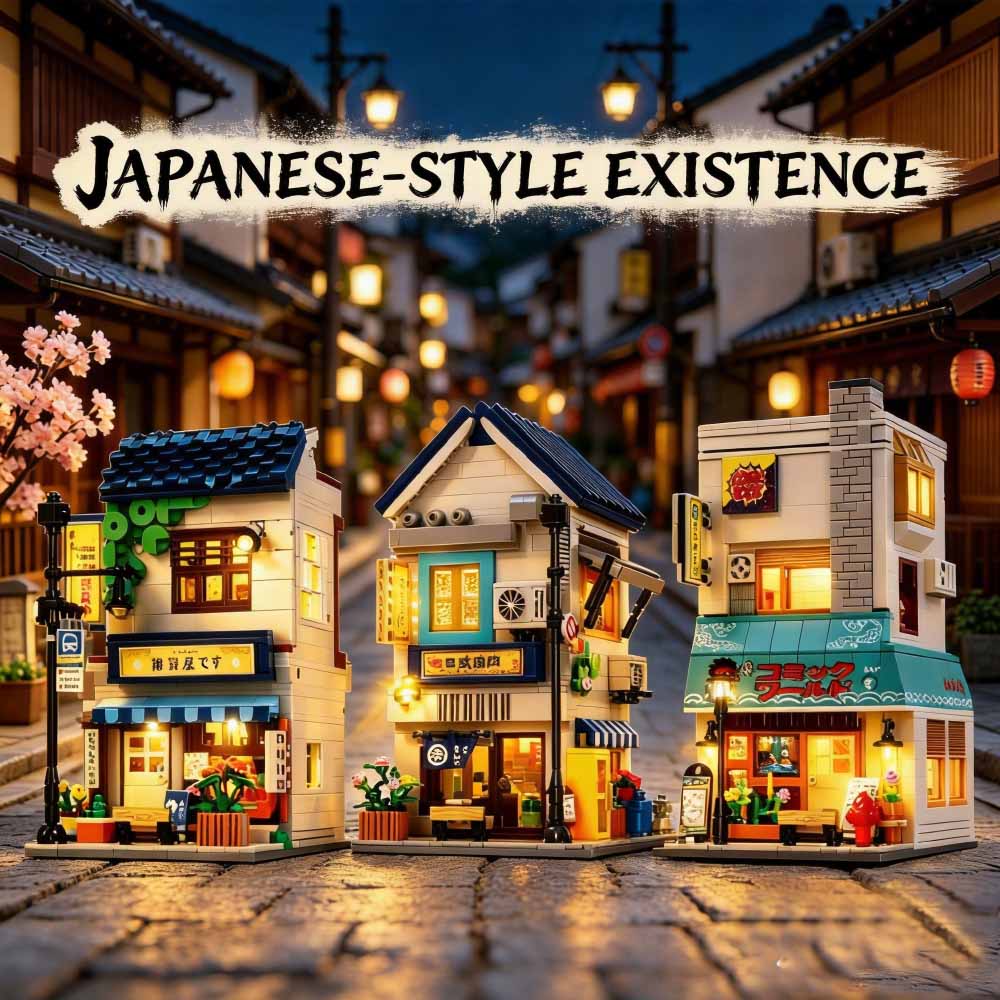 Kids Toys Store - Bookstore Building Blocks Japanese Street Scene