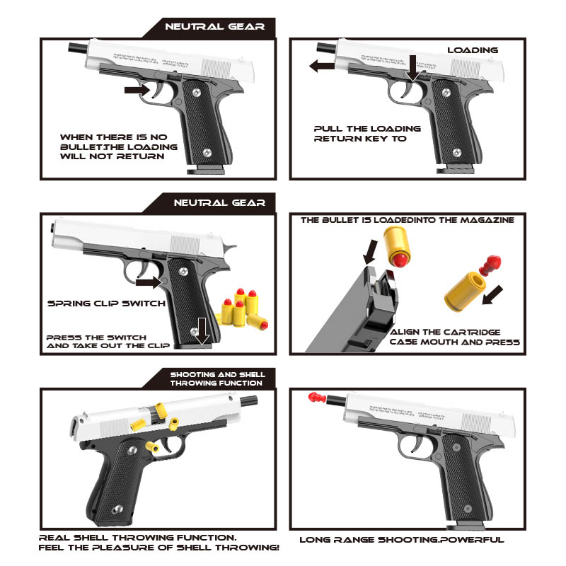 M1911 Colt Toy Gunman Gun, Sof - Catapult Launcher Toy review and price