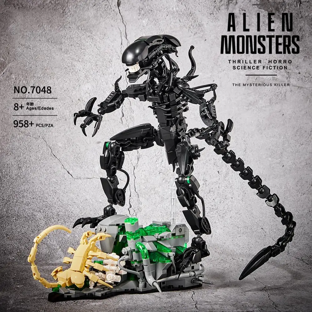 MOC 7048 Alien Monsters Buildi - Xenomorph Kids Toys review and price