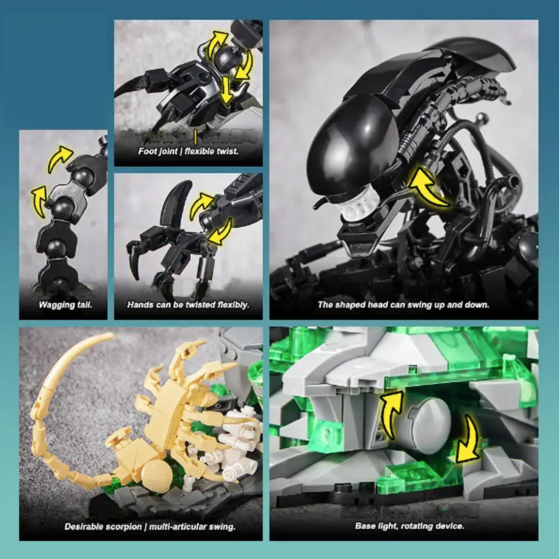MOC 7048 Alien Monsters Buildi - Xenomorph Kids Toys review and price