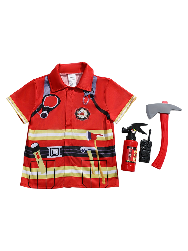 Kids Firefighter Style Shirt w - Kids Toys Set review and price