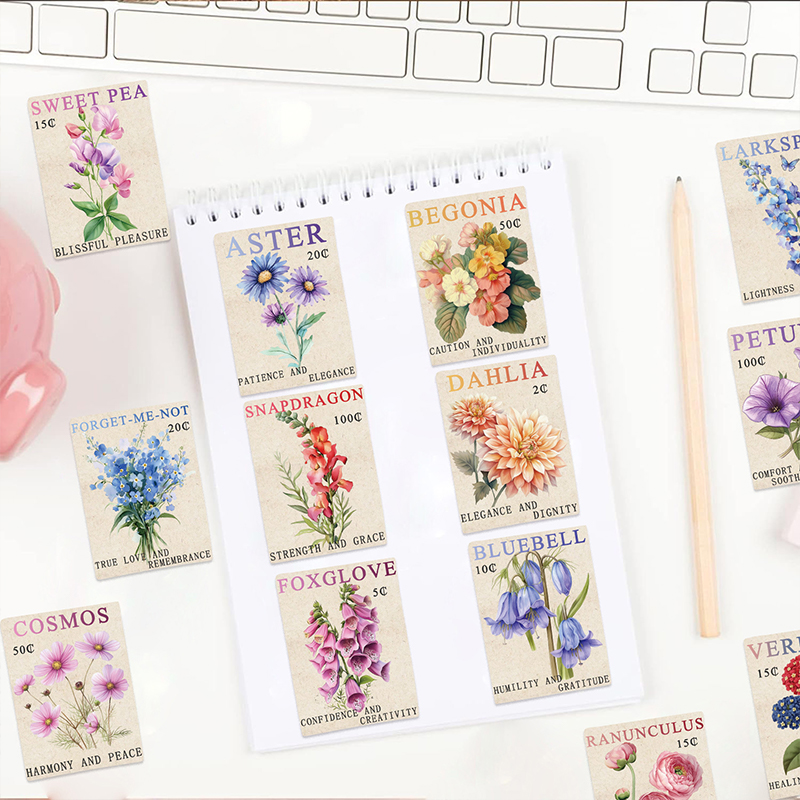 50PCS Vintage Flower Postage S - Kids Toys Vintage review and price