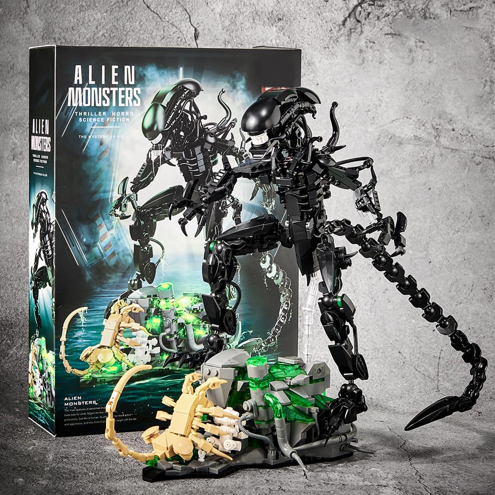 958PCS Alien Monsters Building - Xenomorph Kids Toys review and price