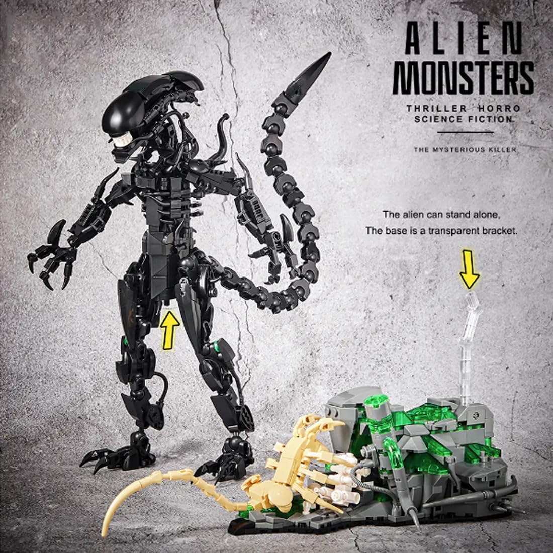 958PCS Alien Monsters Building - Xenomorph Kids Toys review and price