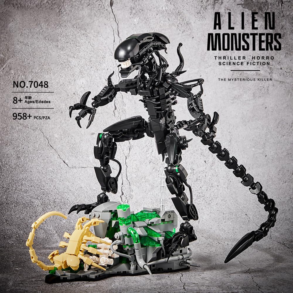 958PCS Alien Monsters Building - Xenomorph Kids Toys review and price