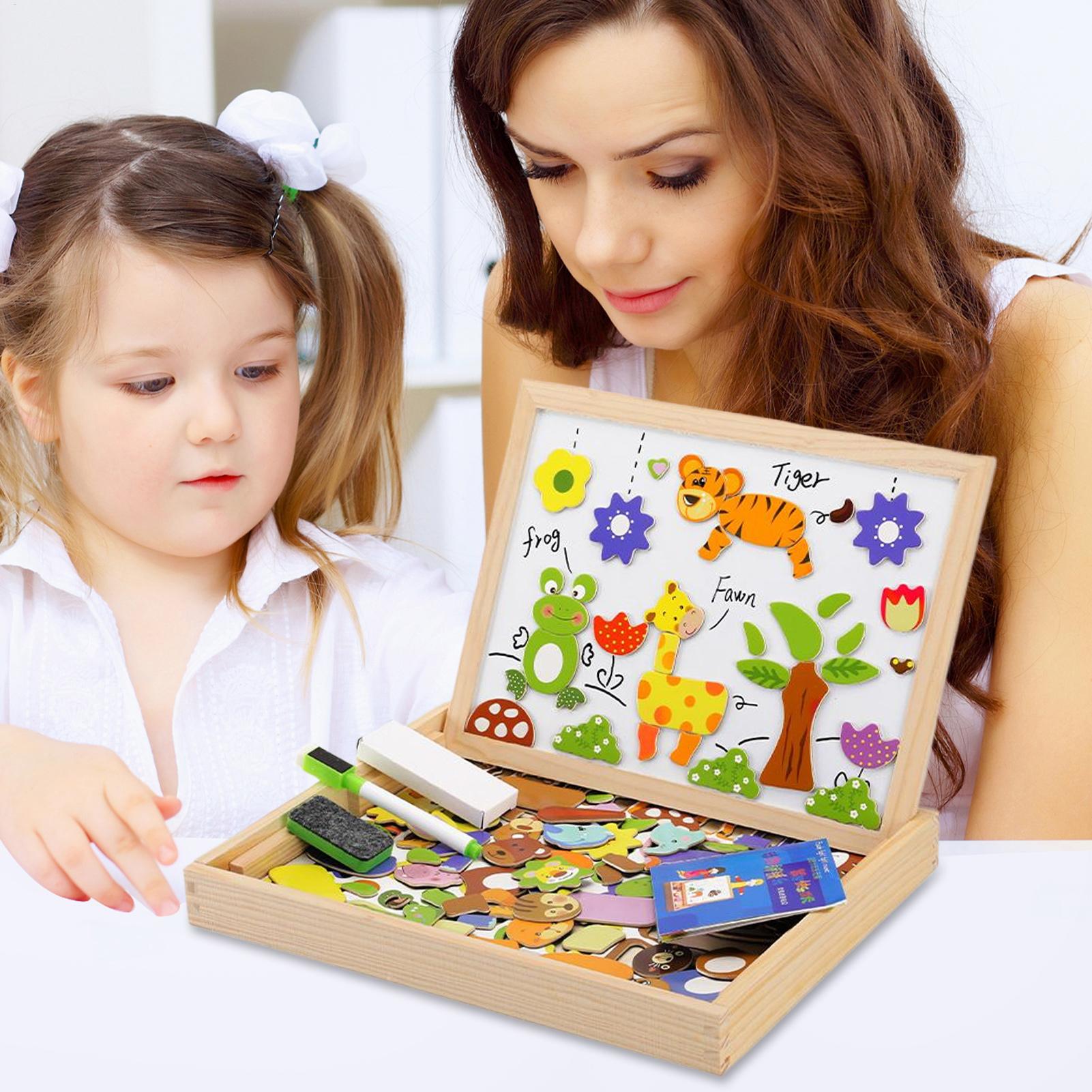 Kids Magnetic Board Wooden Kid - Magnetic Drawing Board review and price