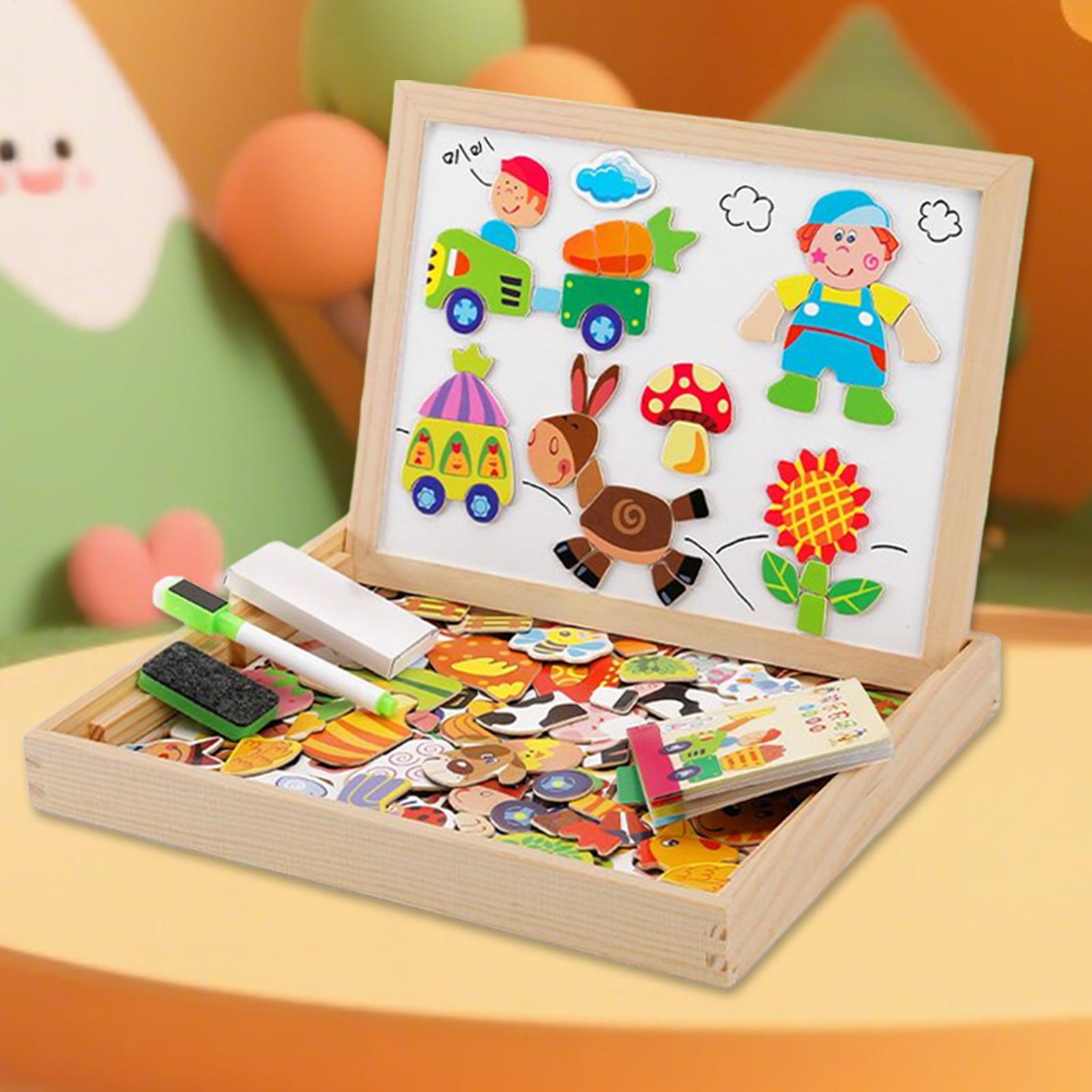 Kids Magnetic Board Wooden Kid - Magnetic Drawing Board review and price