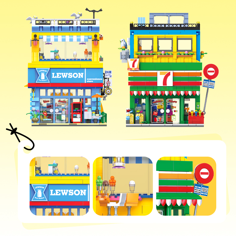 1263+PCS Street Scene Convenie - Kids Toys Store review and price
