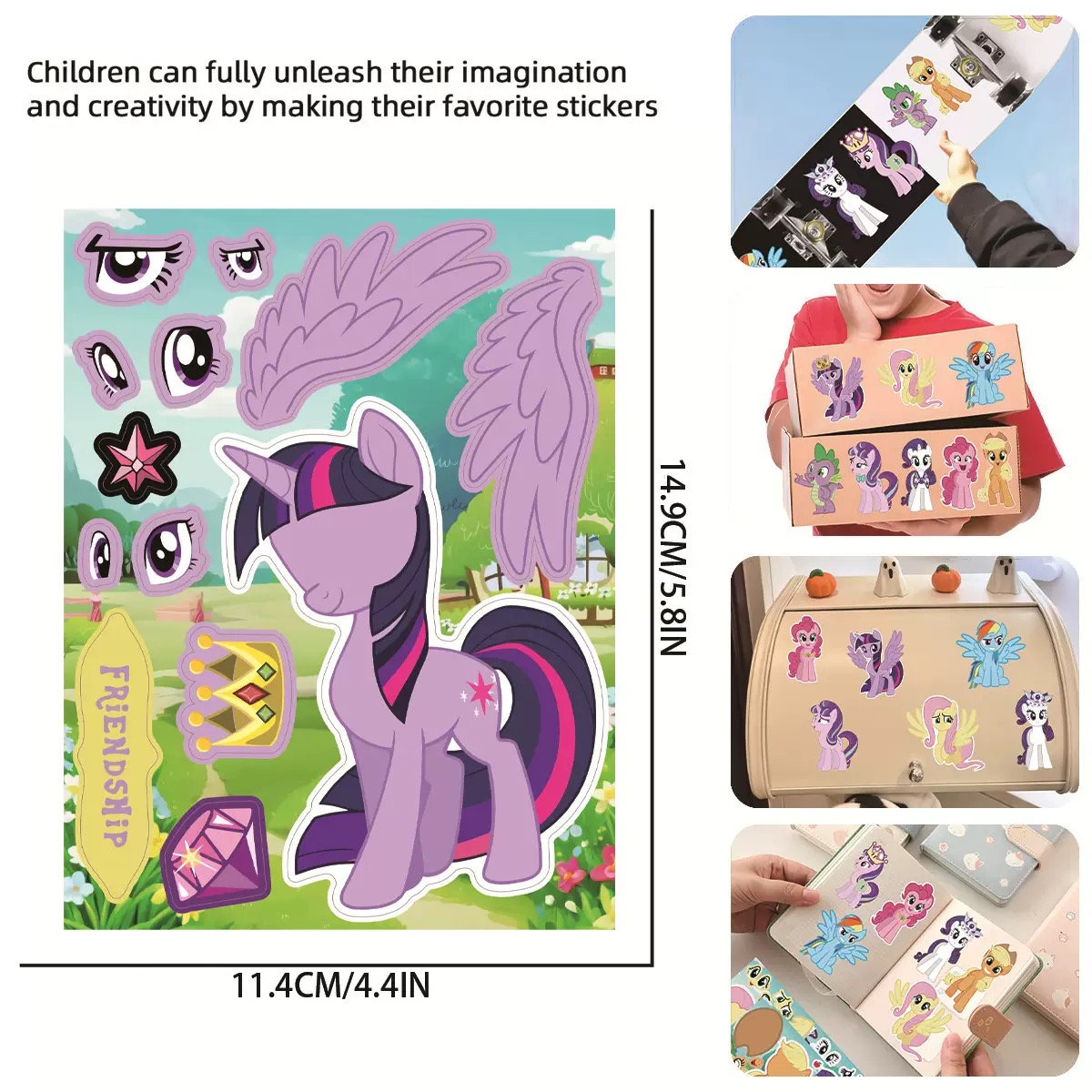 8/16PCS My Little Pony Sticker - Kids Toys Png review and price