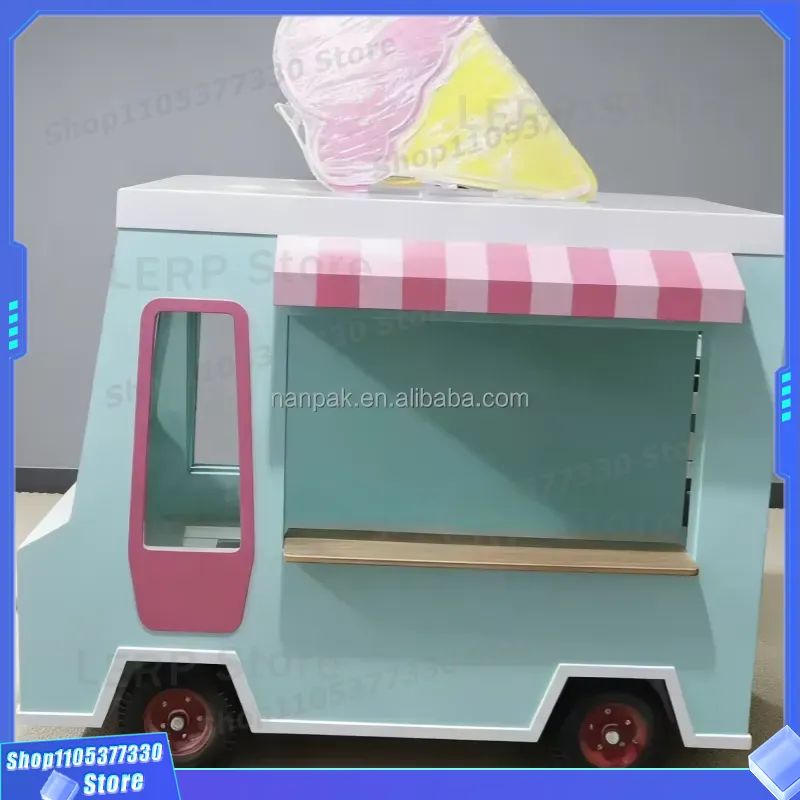 Wooden Ice Cream Cart Toy with - Kids Toys Mall review and price