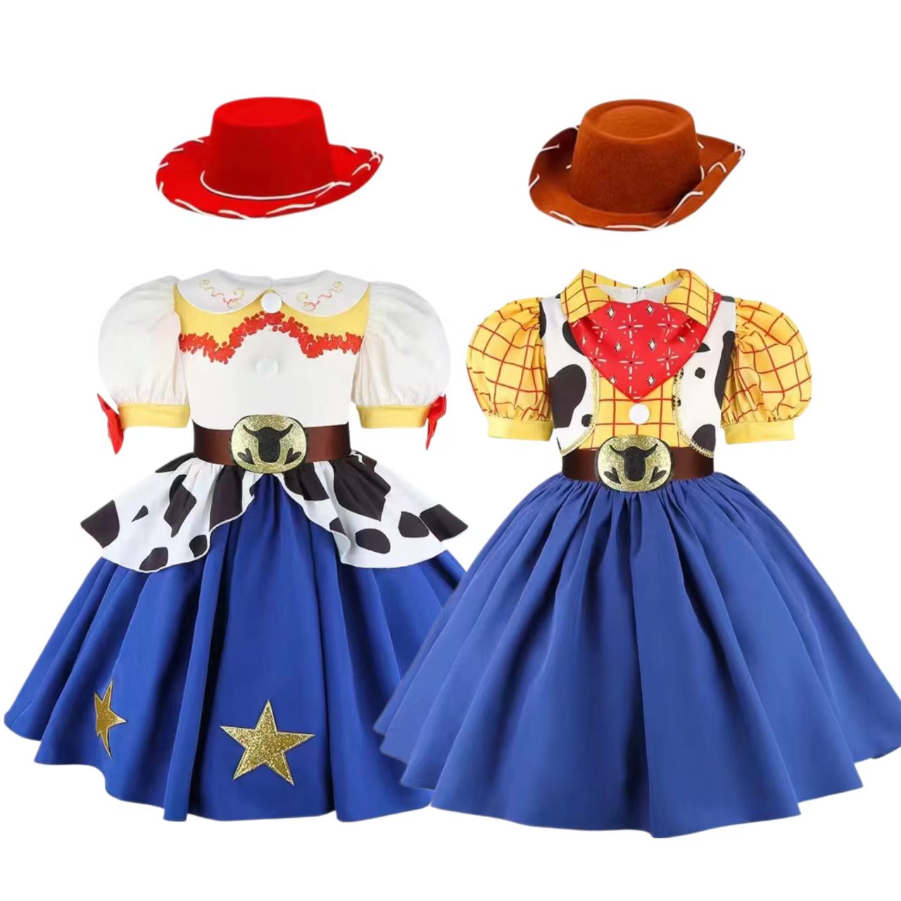 2026 New Girls Cow Spot Dress  - Kids Toys Set review and price
